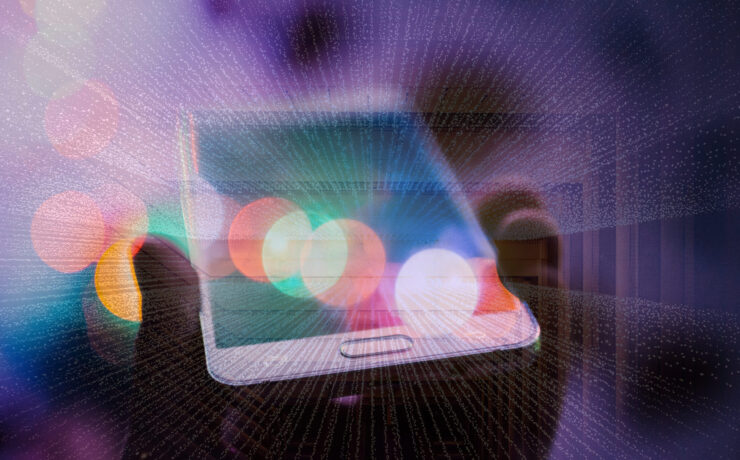 Person holding cell phone